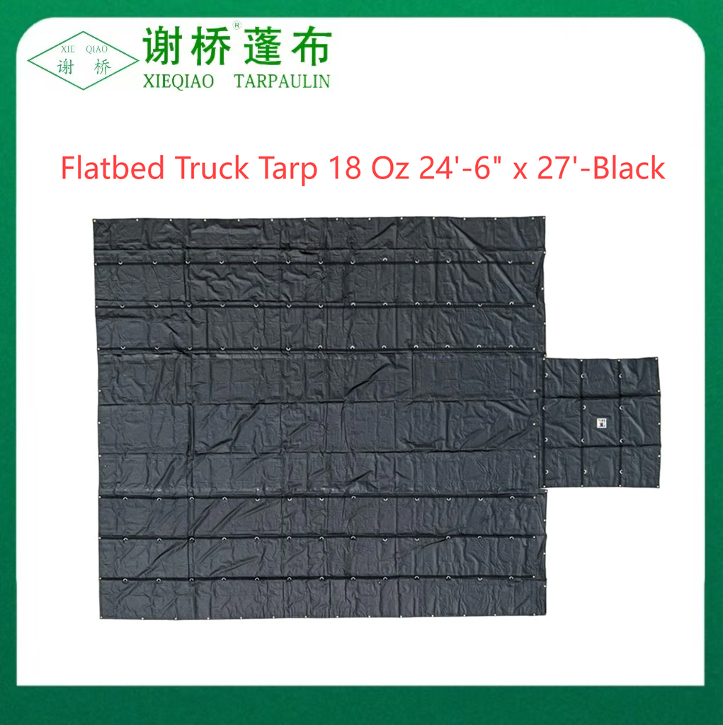 18oz de camión plano Tarp 24 "-6" "x27" (caída de 8 ") -Blok